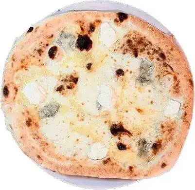 Pizza Quattro Formaggi artesanal al horno de piedra