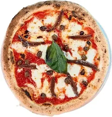 Pizza de anchoas artesanal