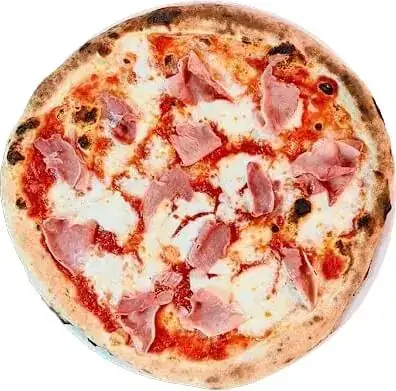 Pizza con prosciutto italiano